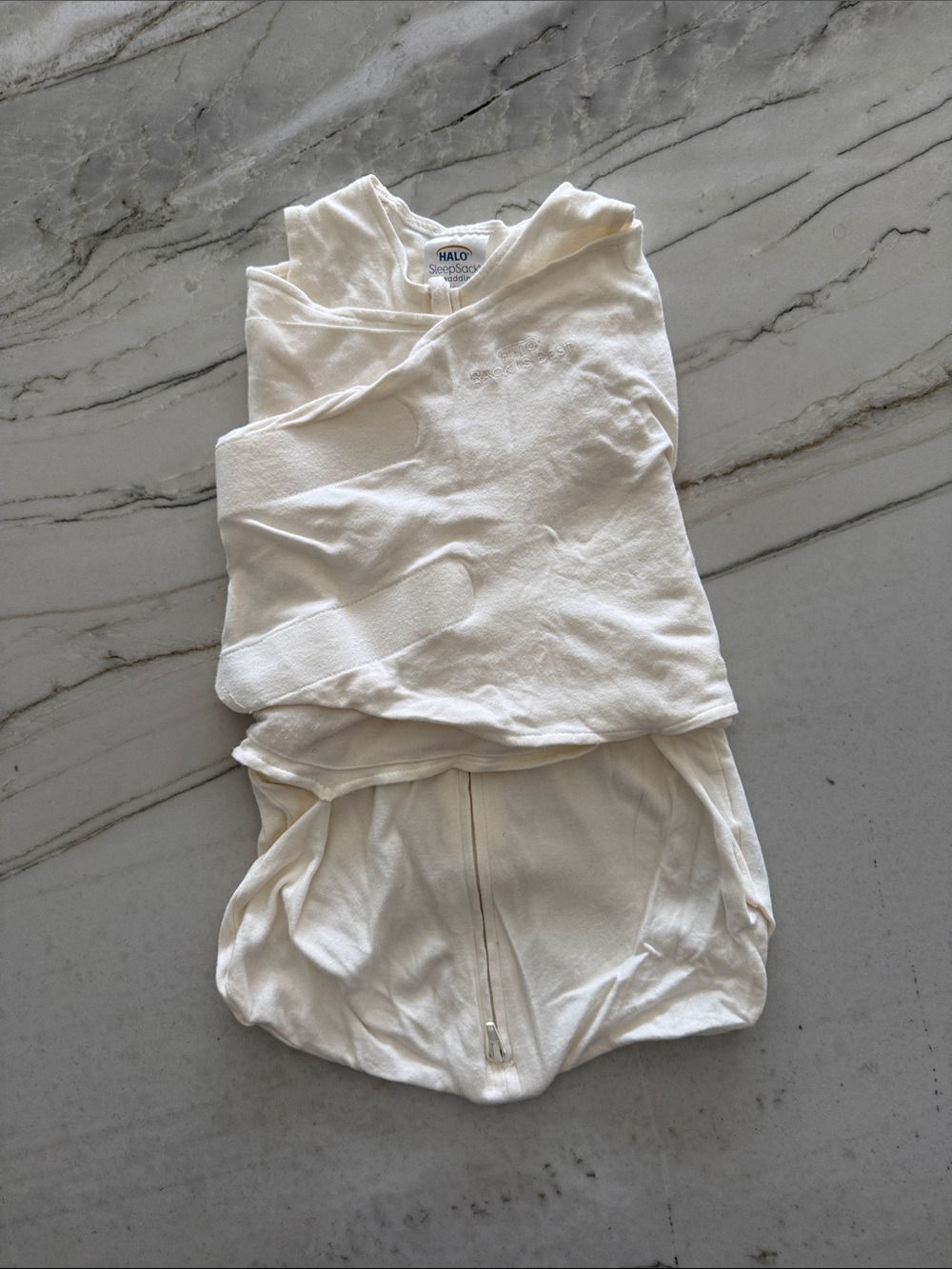 Halo Cream Baby Swaddle Sleep Sack with Zipper
